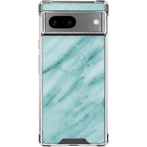 Turquoise Marble Google Pixel 8 Clear Case